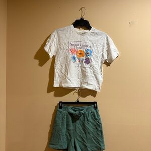 Charming Kids Floral Set - White and Green